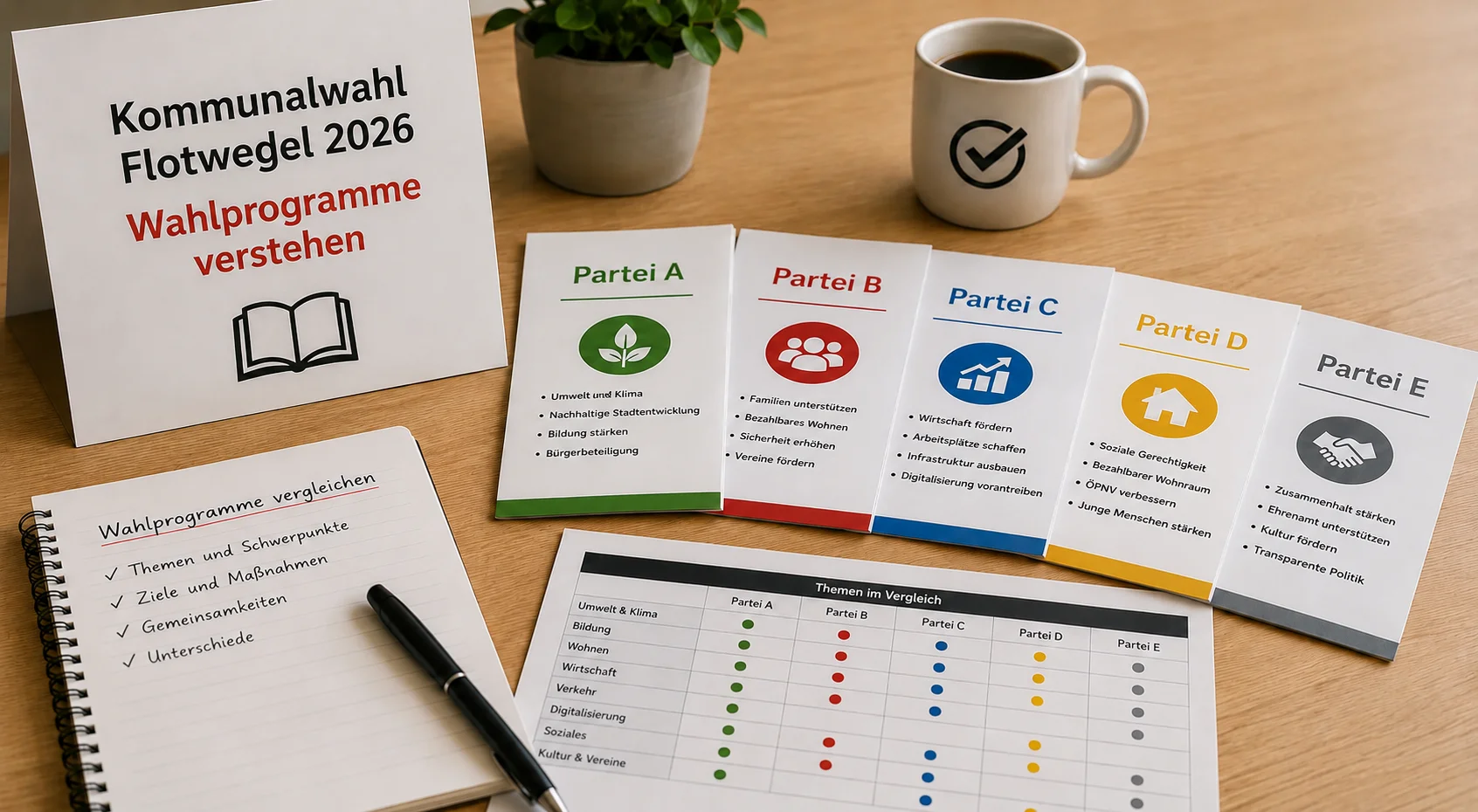 Wahlprogramme zur Kommunalwahl Flotwedel 2026 helfen bei der Orientierung zu Themen, Zielen und Kandidierenden
